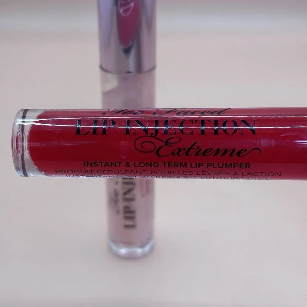 Too Faced Lip Injection Extreme  Strawberry Kiss & Maximum  Plump Lip Bundle set